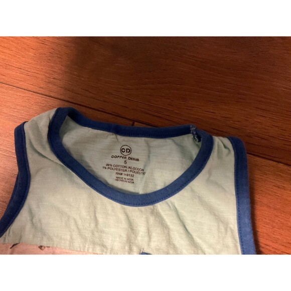 Copper denim boys tank top size 5 skeleton shark surf - Picture 2 of 3